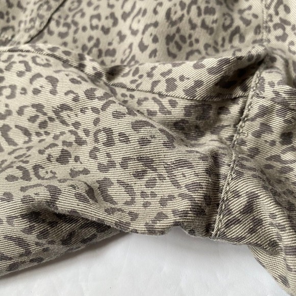 Nicole Miller CUT OFF Hem Jogger Pants Medium Taupe Animal Print Lyocell READ - Picture 13 of 16